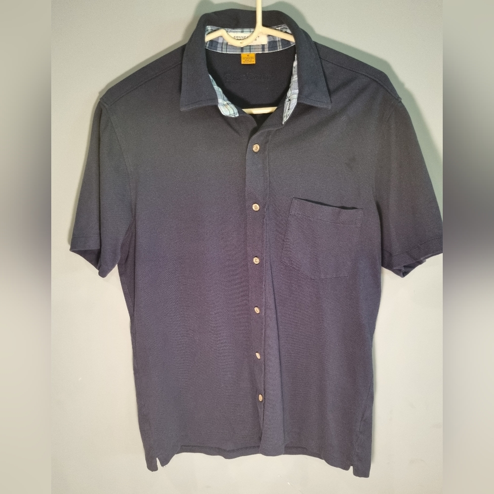 Men's Tailor Vintage Connecticut Originals Navy Blue Button Up Shirt
